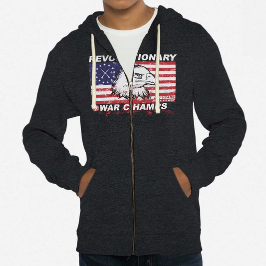 Virtue 250 Years Built to Win | War Champs Zipper Hoodie - Heavy Metal